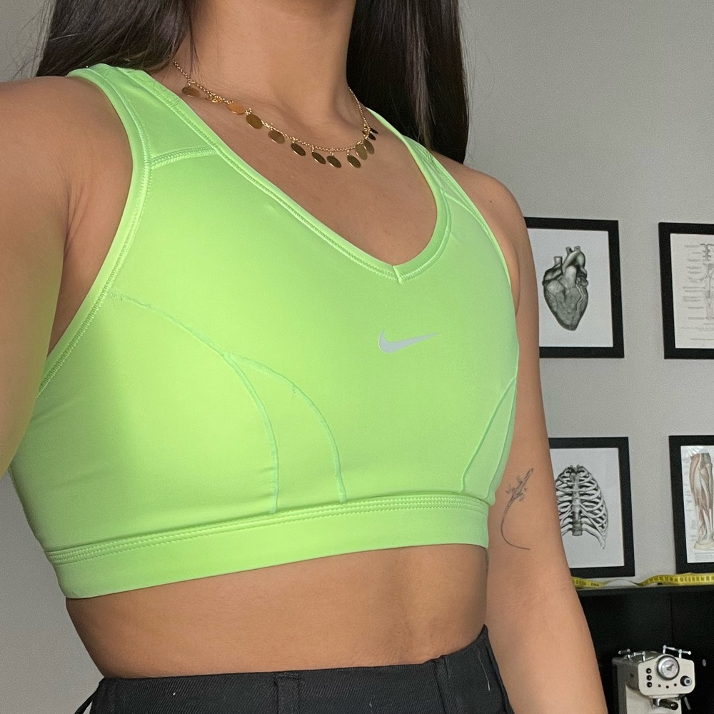 Neon Green Nike Sport Bra